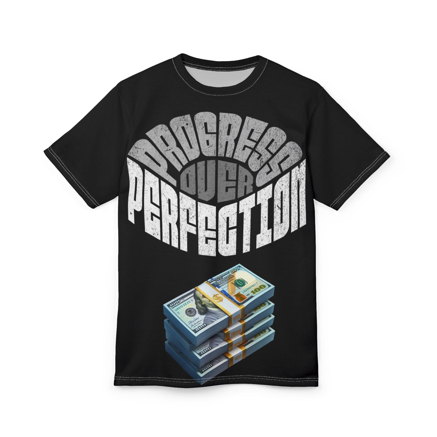 Motivational Unisex Tee - Progress Over Perfection