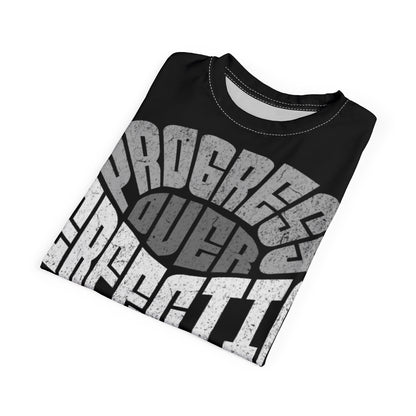 Motivational Unisex Tee - Progress Over Perfection